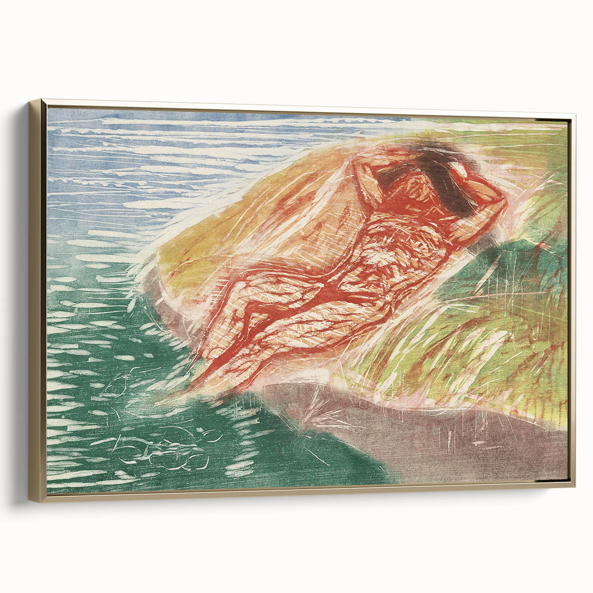 Abstract Expressionism Sunbathing | Vibrant Contemporary Wall Art