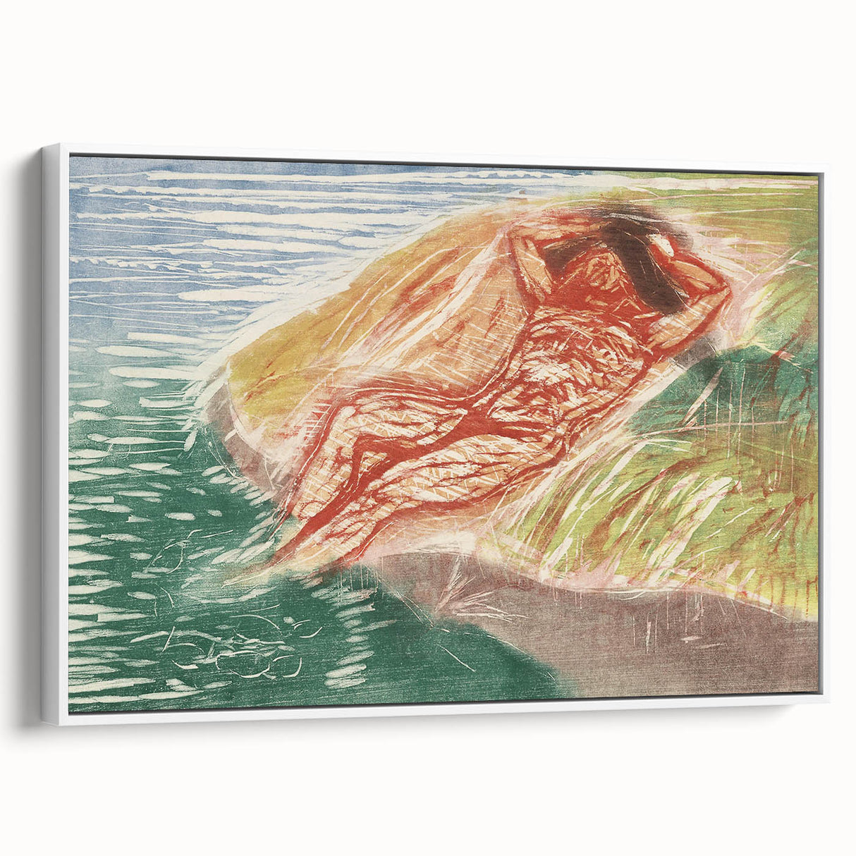 Abstract Expressionism Sunbathing | Vibrant Contemporary Wall Art