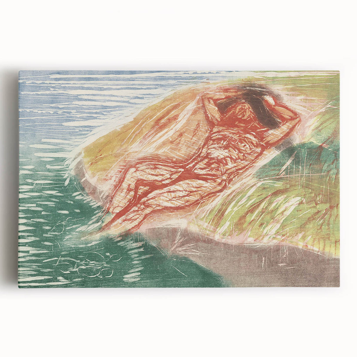 Abstract Expressionism Sunbathing | Vibrant Contemporary Wall Art