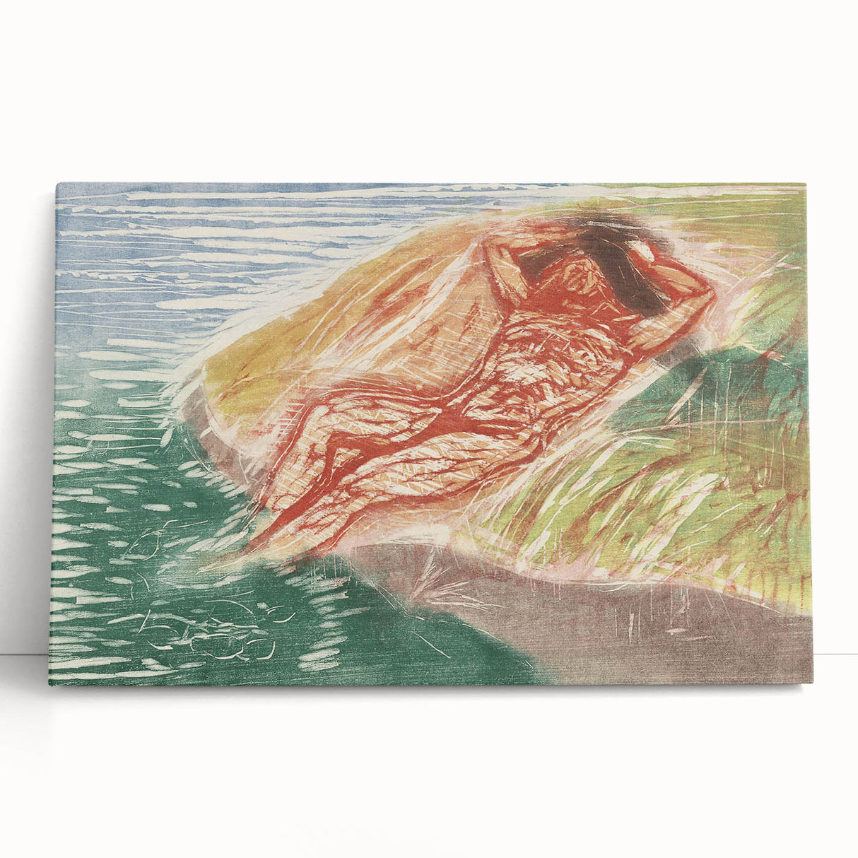 Abstract Expressionism Sunbathing | Vibrant Contemporary Wall Art
