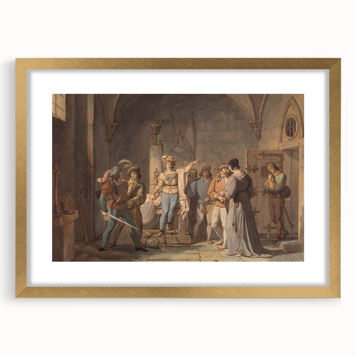 Romanticism Art - Joan of Arc Imprisoned in Rouen by Pierre-Henri Revoil