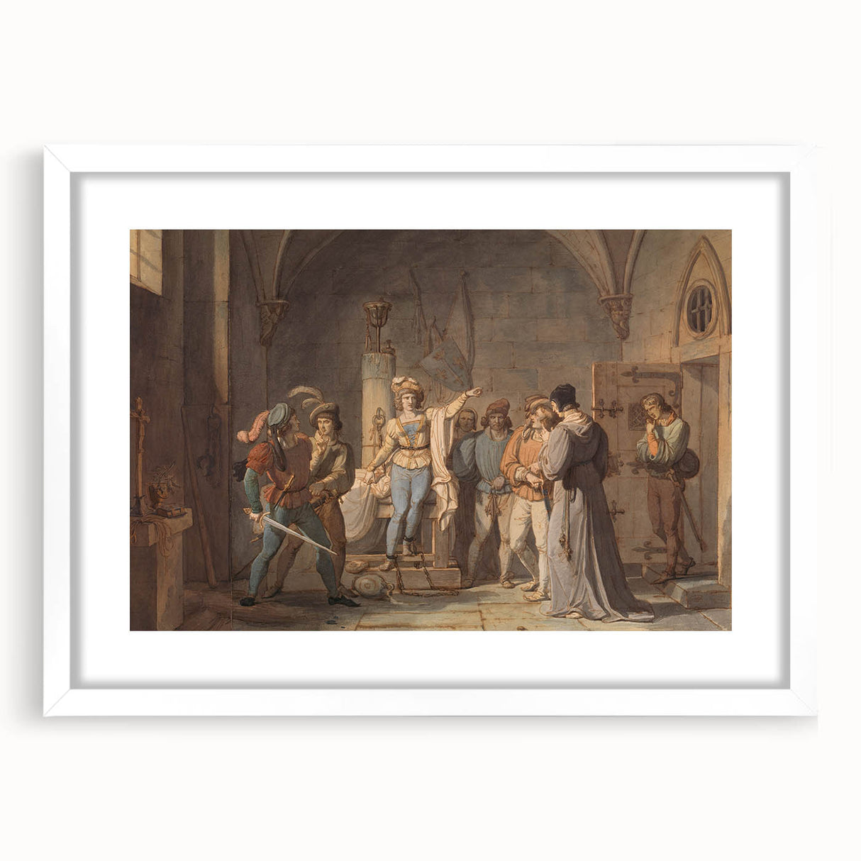 Romanticism Art - Joan of Arc Imprisoned in Rouen by Pierre-Henri Revoil