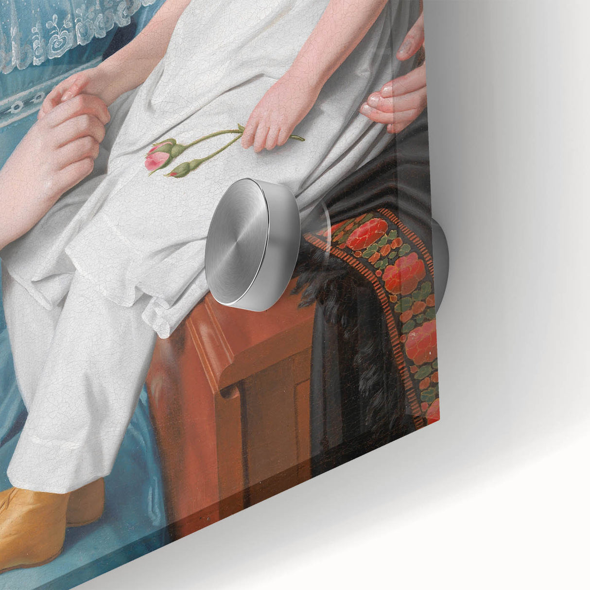 Historical Romanticism Canvas: Noblewoman and Daughter - Classic Art Print