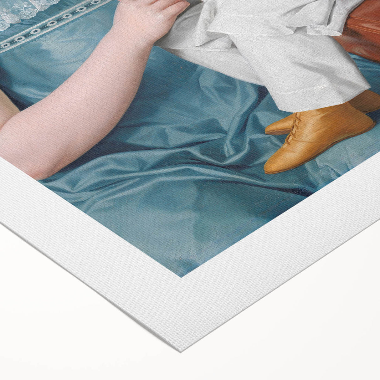 Historical Romanticism Canvas: Noblewoman and Daughter - Classic Art Print