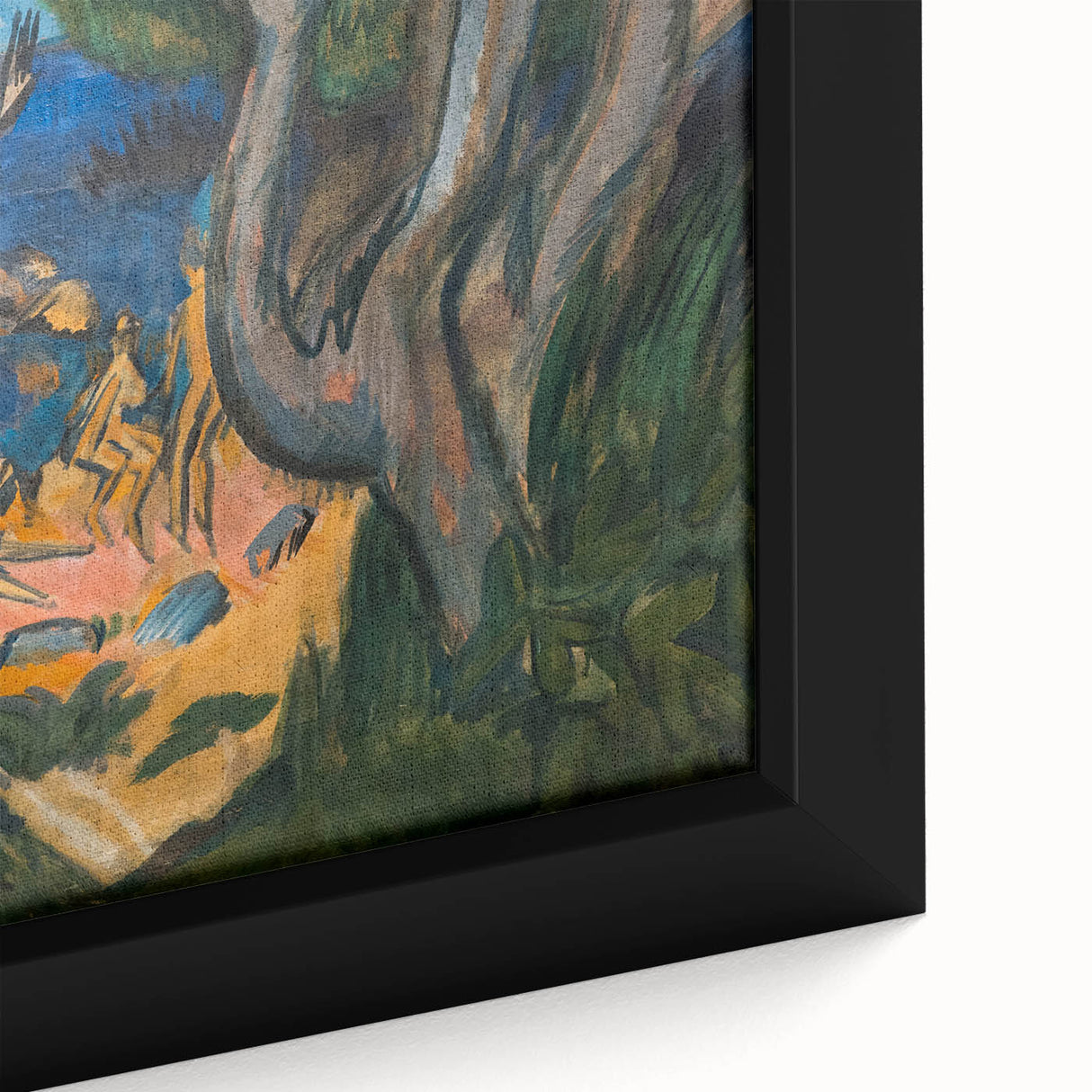 Expressionist Art: Swimmers on Fehmarn Beach | Vibrant Modern Expressionism