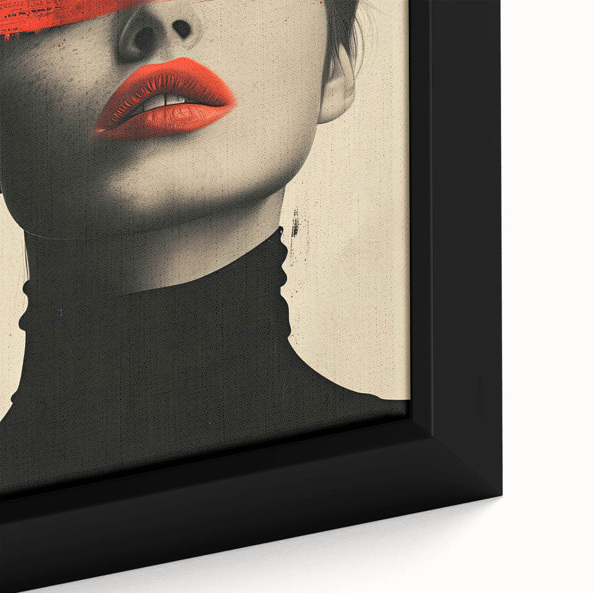 Abstract minimalist wall art featuring soft pastel colors and geometric shapes, displayed in a sleek black frame, perfect for modern interior decor.