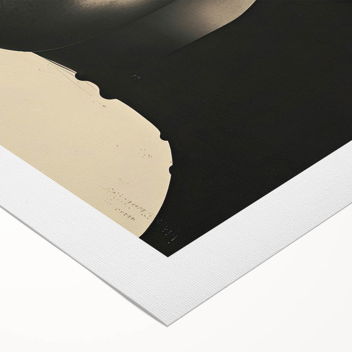 Abstract minimalist wall art on rolled canvas, showcasing soft pastel colors and geometric shapes, ideal for modern home decor. Packaged securely in a cardboard tube for safe delivery.