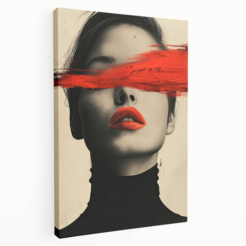 Abstract minimalist wall art in soft pastel colors, displayed in a side view on a stretched canvas, showcasing geometric shapes and a modern design perfect for contemporary decor.