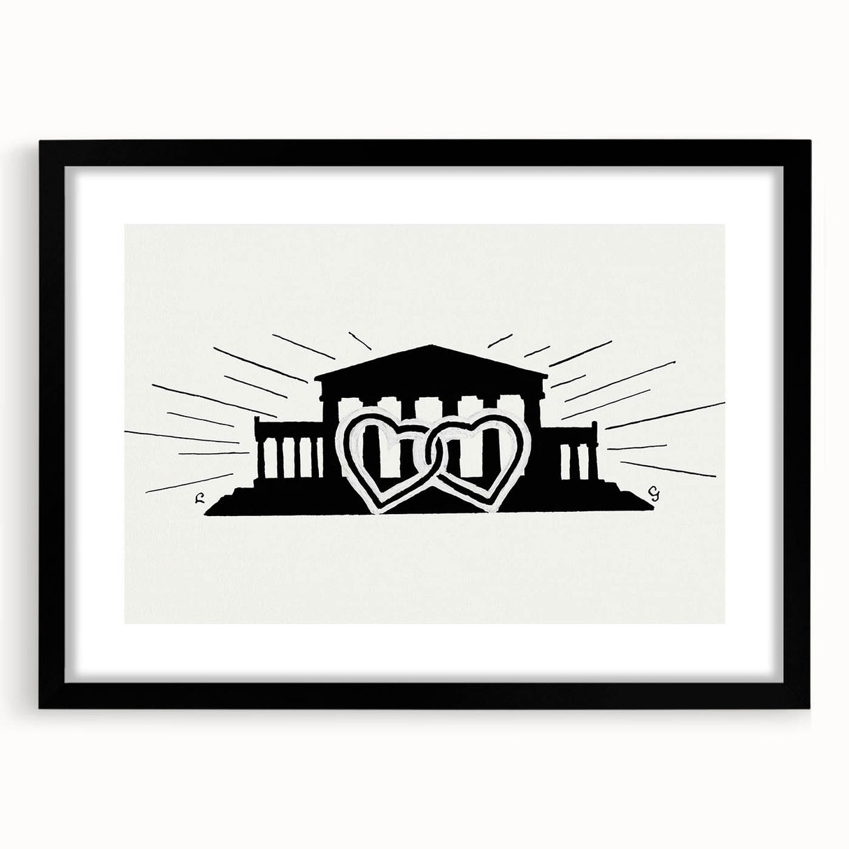 Expressionist Art - Temple with Two Hearts by Leo Gestel Wall Art