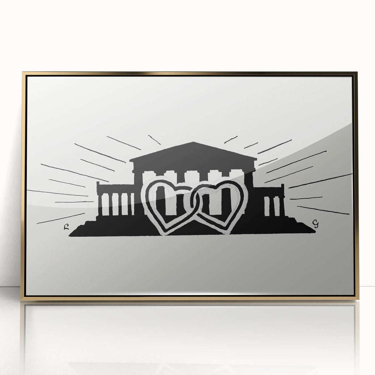 Expressionist Art - Temple with Two Hearts by Leo Gestel Wall Art