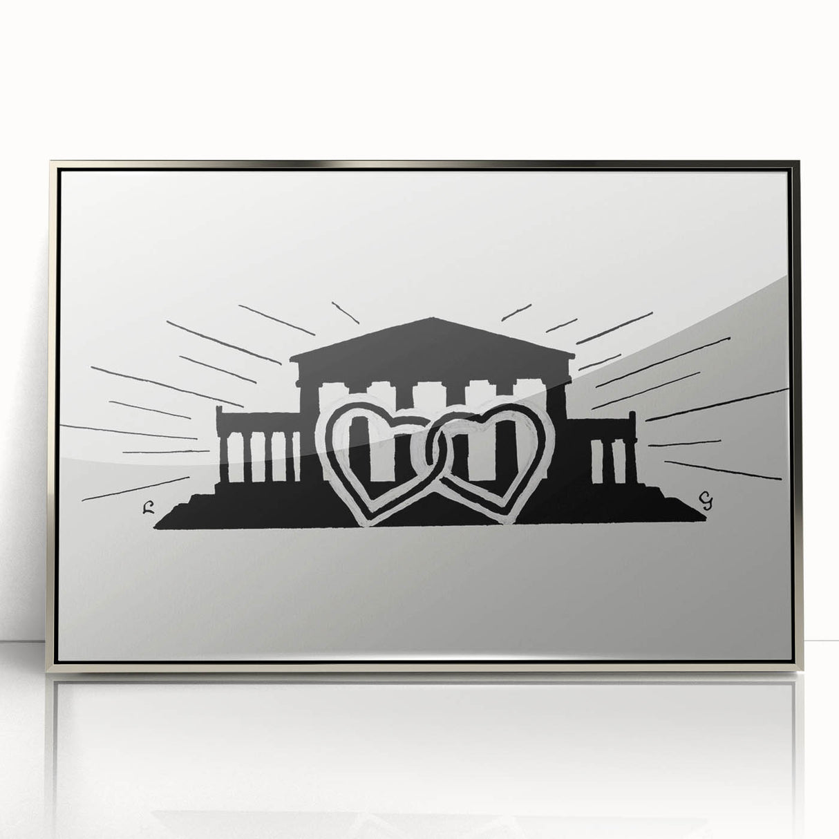 Expressionist Art - Temple with Two Hearts by Leo Gestel Wall Art