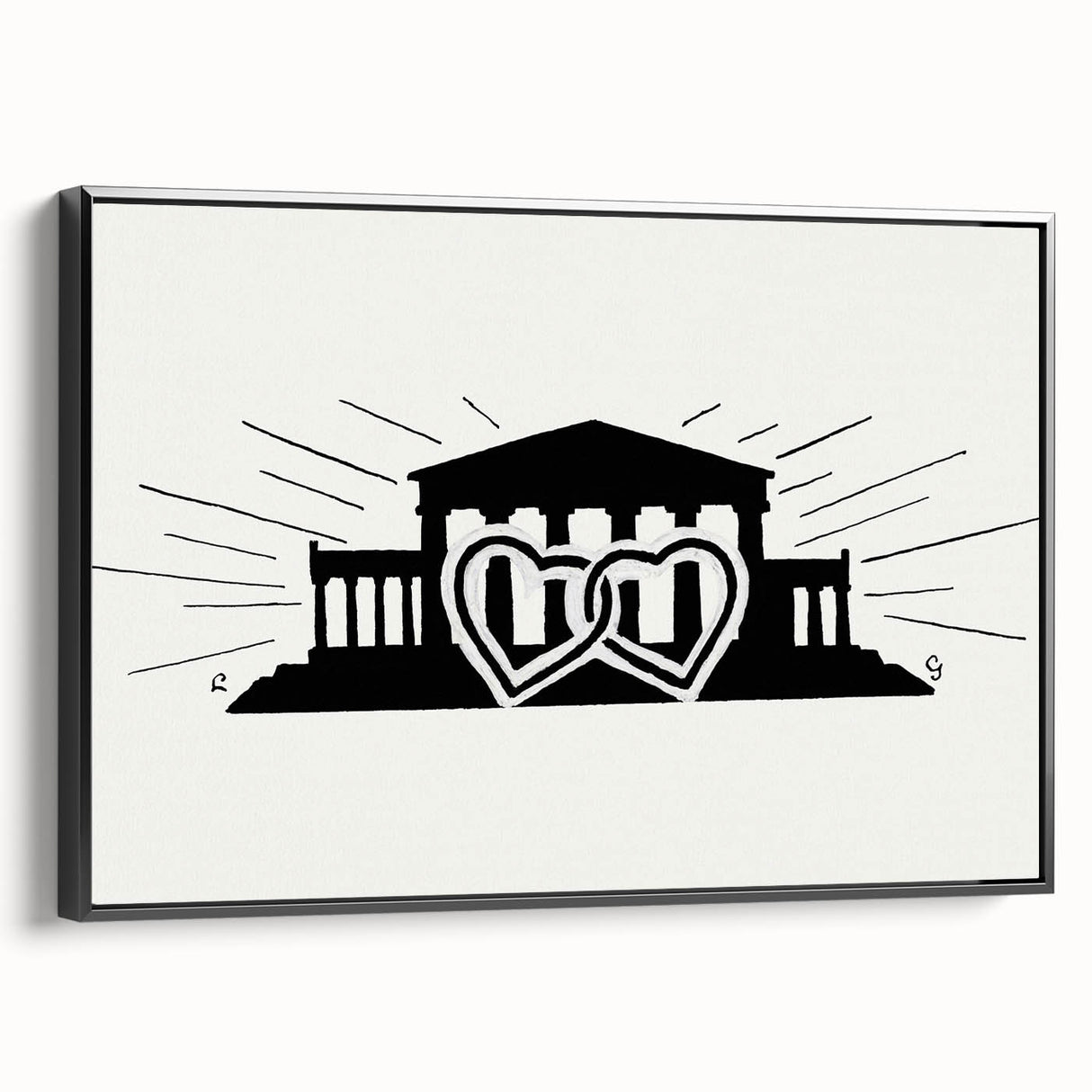 Expressionist Art - Temple with Two Hearts by Leo Gestel Wall Art