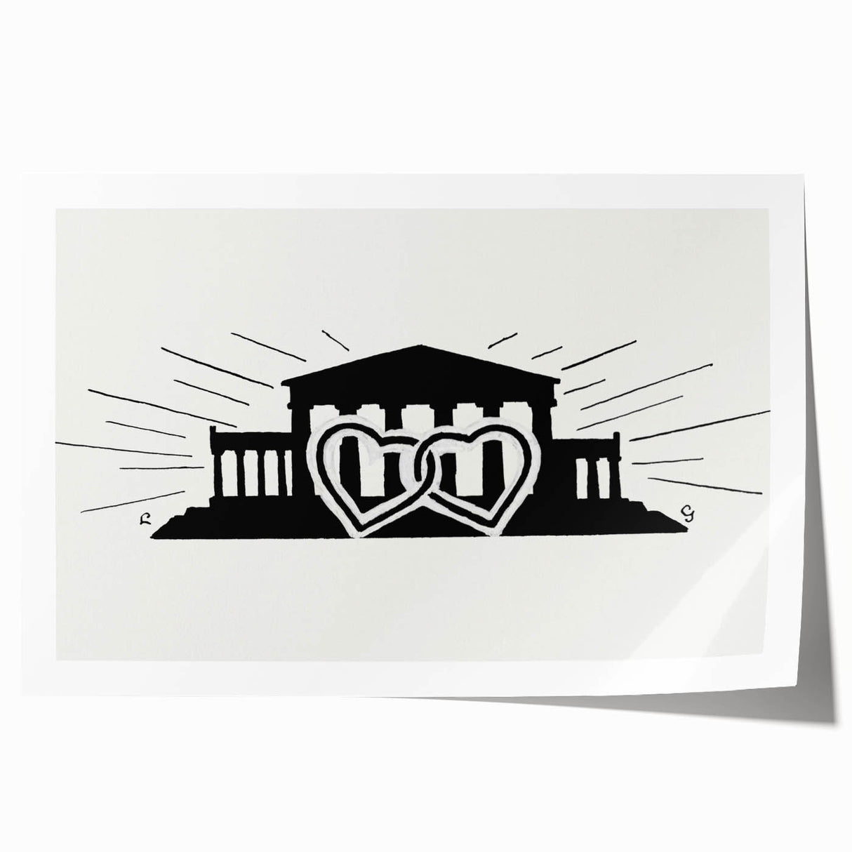 Expressionist Art - Temple with Two Hearts by Leo Gestel Wall Art