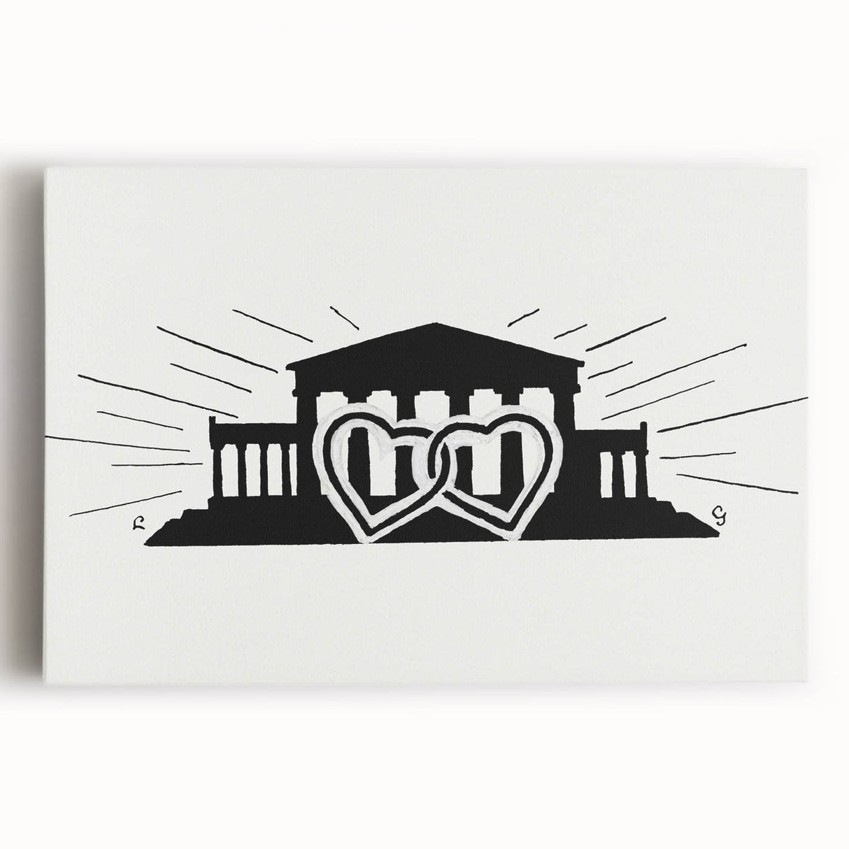 Expressionist Art - Temple with Two Hearts by Leo Gestel Wall Art