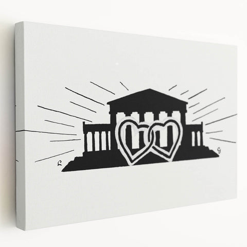 Expressionist Art - Temple with Two Hearts by Leo Gestel Wall Art