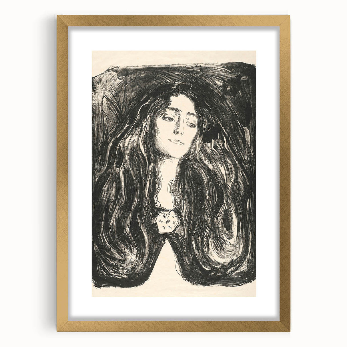 Expressionist Art - The Brooch, Eva Mudocci (1903) Wall Art Print