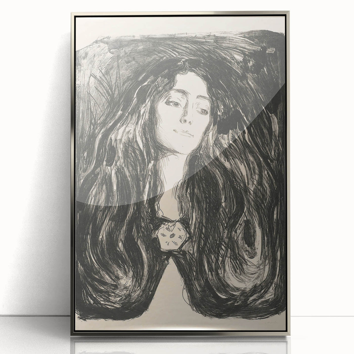 Expressionist Art - The Brooch, Eva Mudocci (1903) Wall Art Print