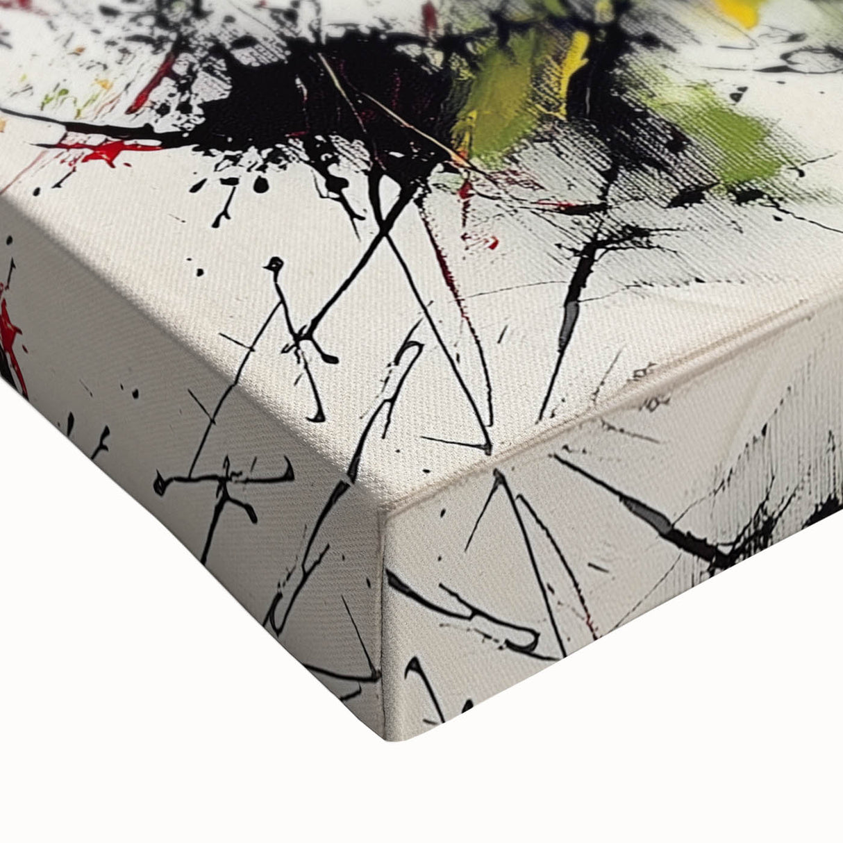 Modern Abstract Wall Art – Explosive Red and Yellow Canvas Print