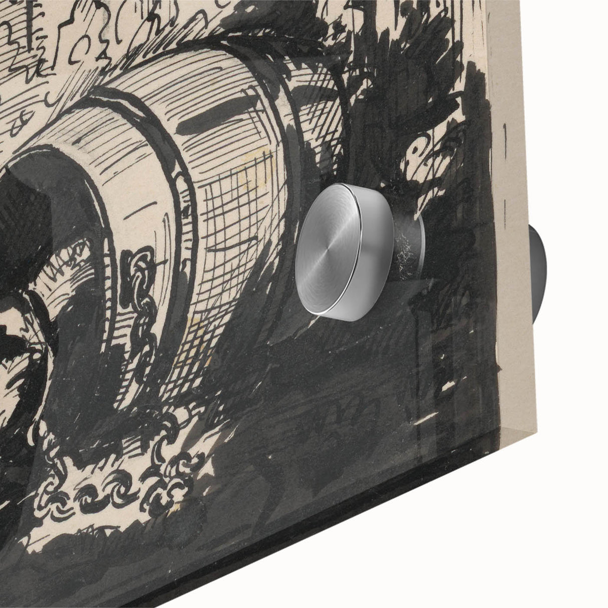 Expressionist Art: The Cock and the Dog | Black and White Abstract Print