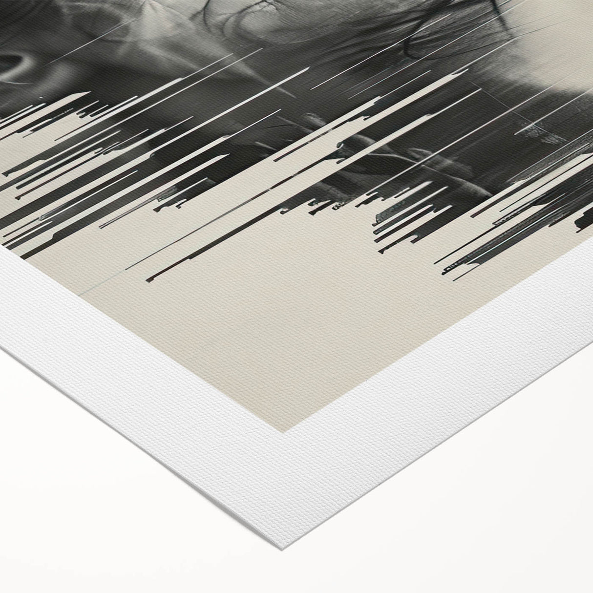 Abstract minimalist wall art on rolled canvas, showcasing soft pastel colors with geometric shapes, ideal for modern home decor and artistic interiors.