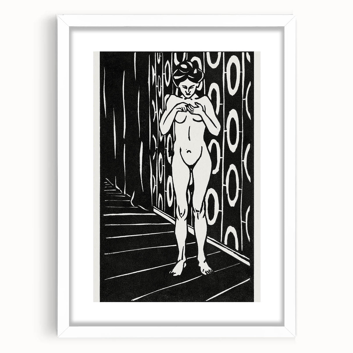 Expressionist Art: The Finger Game | Bold Black-and-White Wall Decor