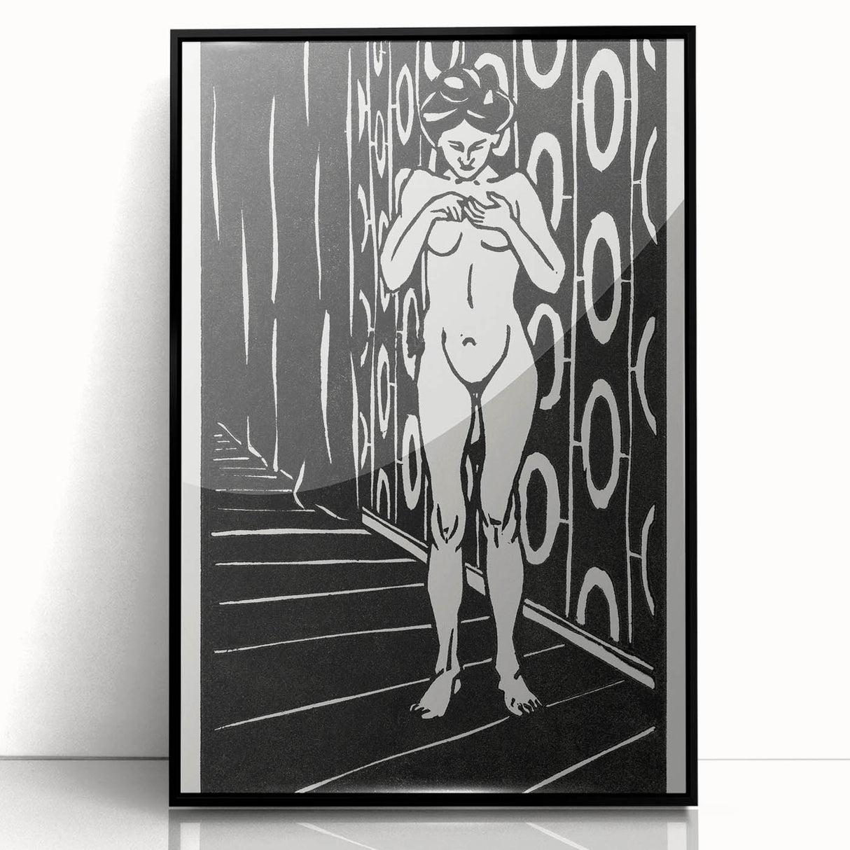 Expressionist Art: The Finger Game | Bold Black-and-White Wall Decor
