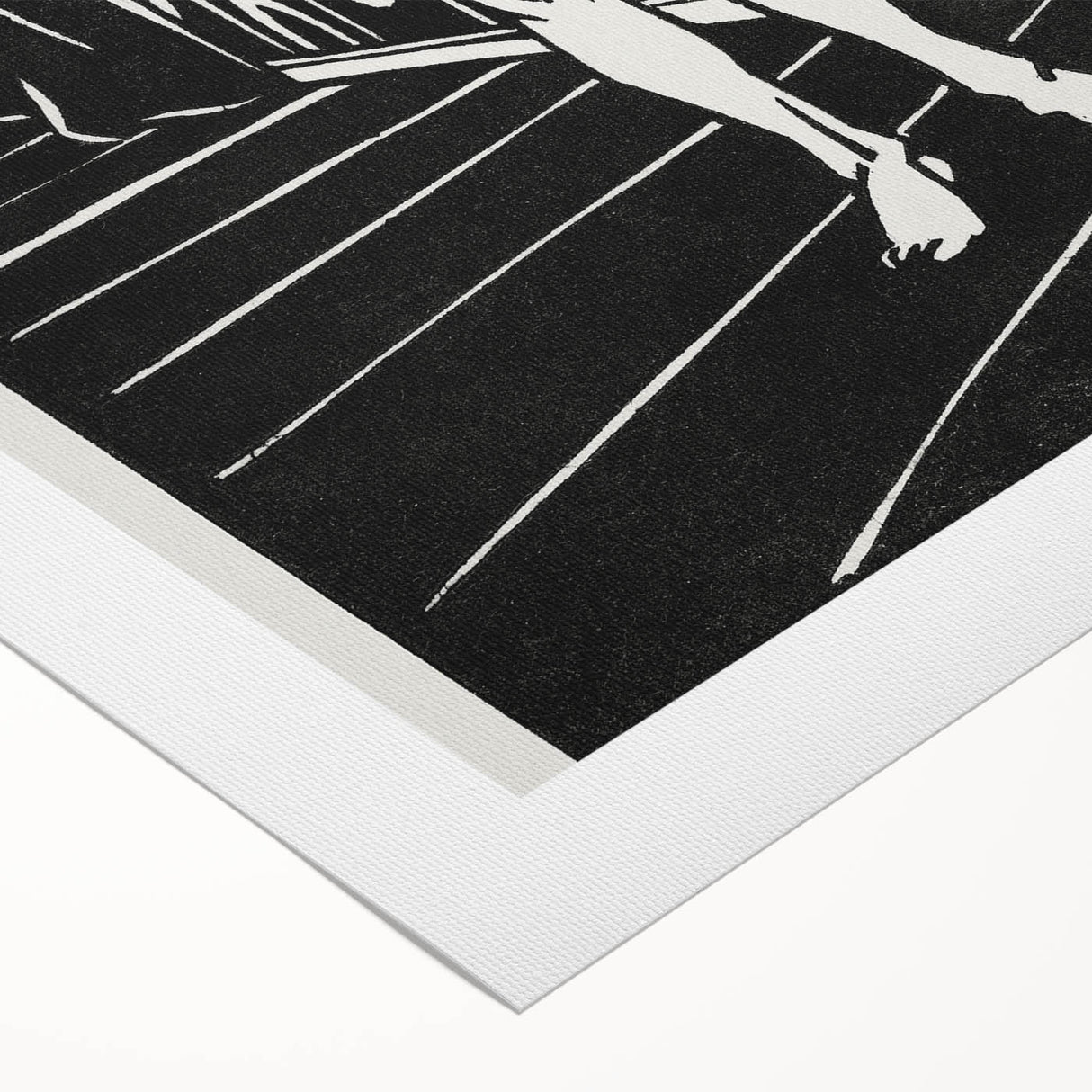 Expressionist Art: The Finger Game | Bold Black-and-White Wall Decor