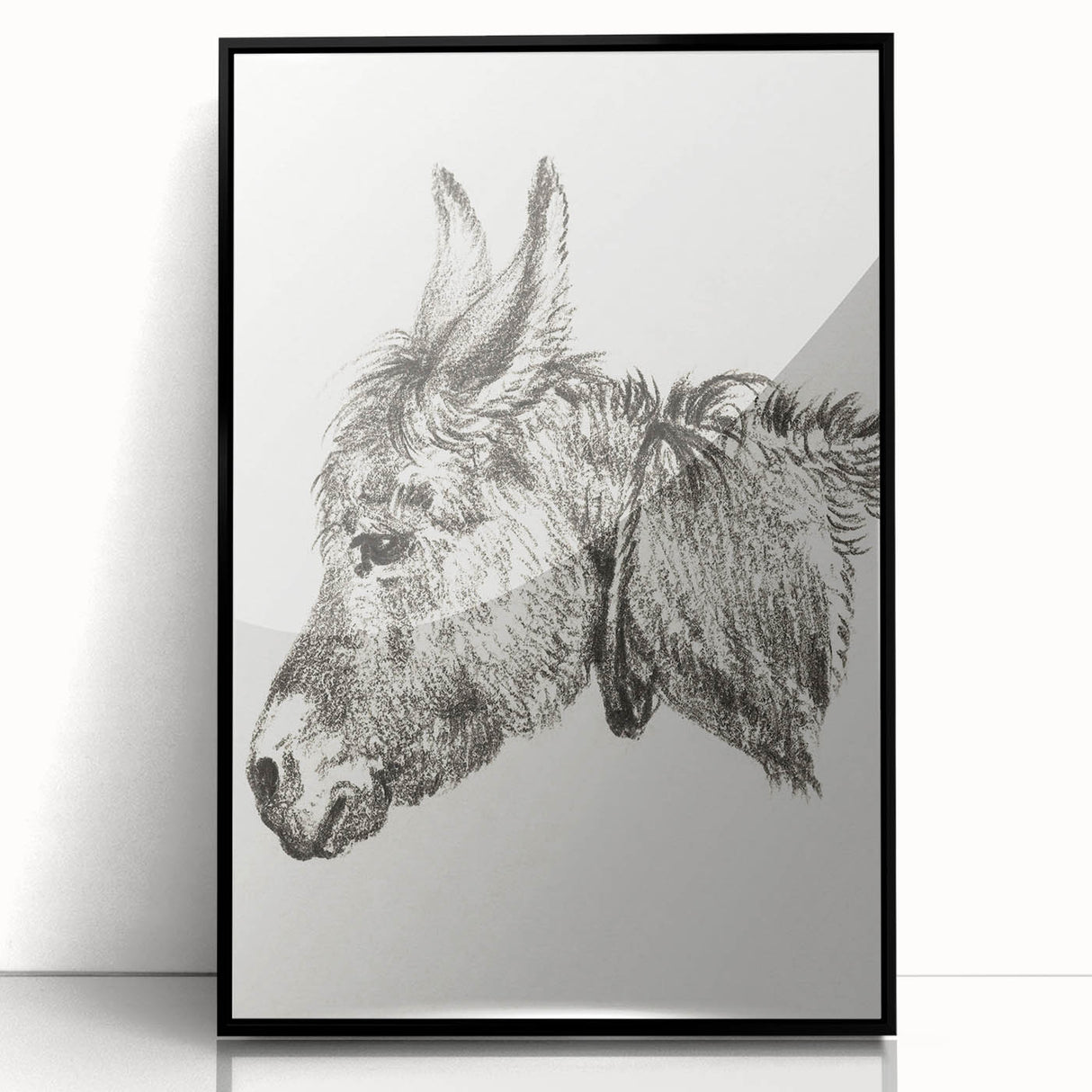 Romanticism Art: Head of a Donkey by Jean-Bernard