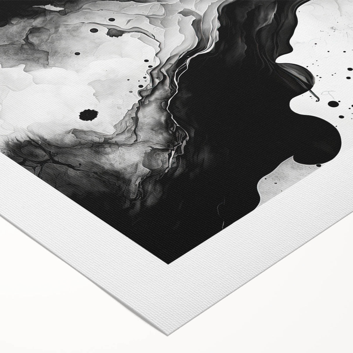 Fluid Black and White Abstract Bedroom Wall Art – Framed & Canvas