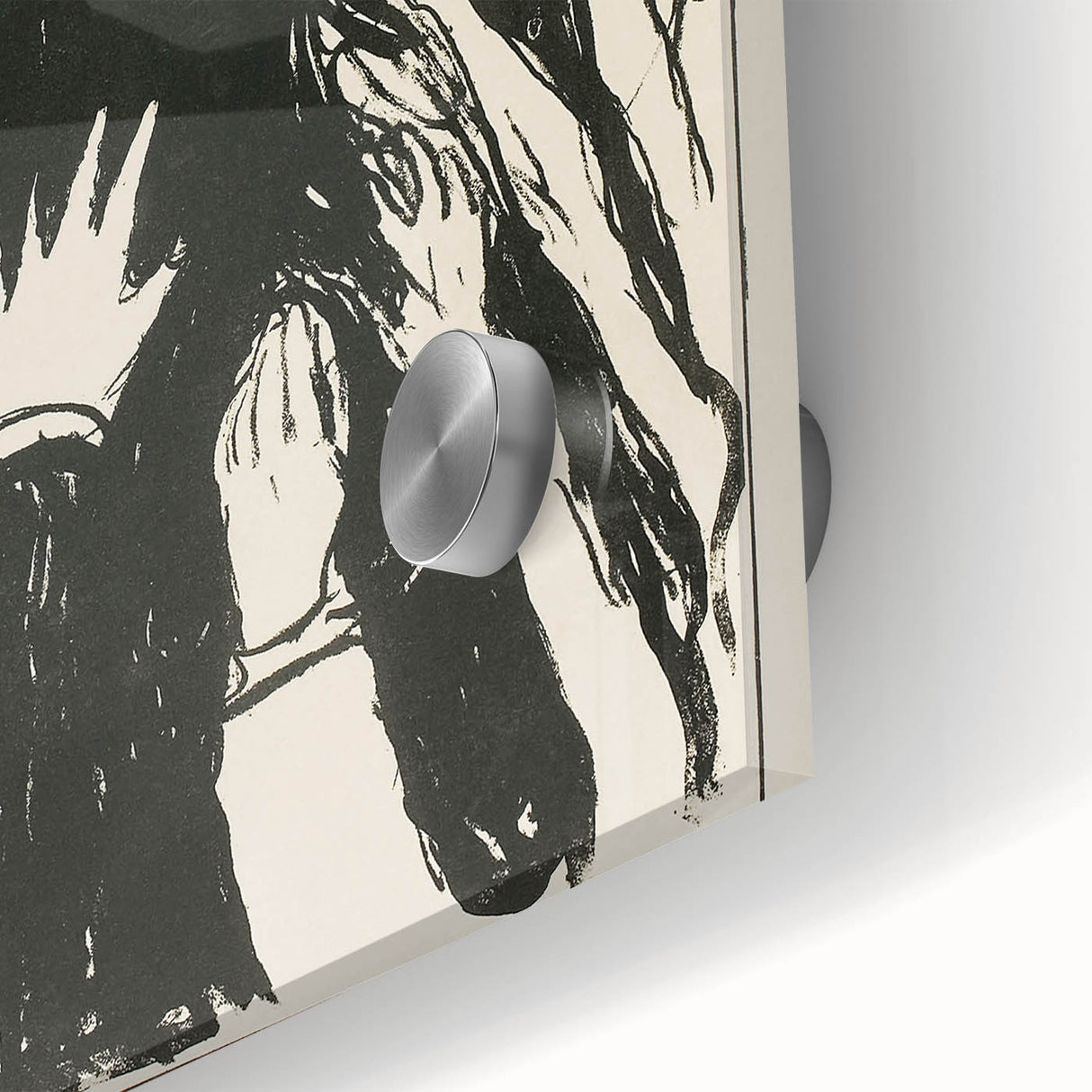 Expressionist Art: The Hands | Bold Black-and-White Munch Print