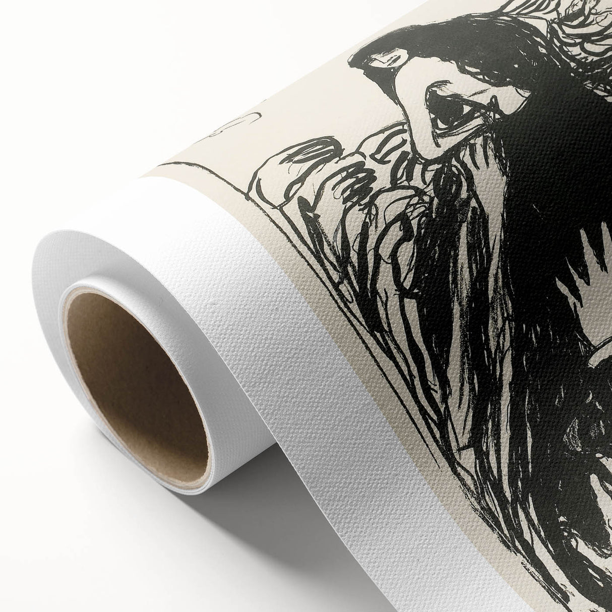 Expressionist Art: The Hands | Bold Black-and-White Munch Print