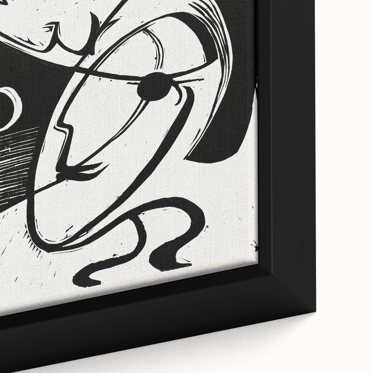 Expressionist Art: The Kiss | Bold Black-and-White Kirchner Print