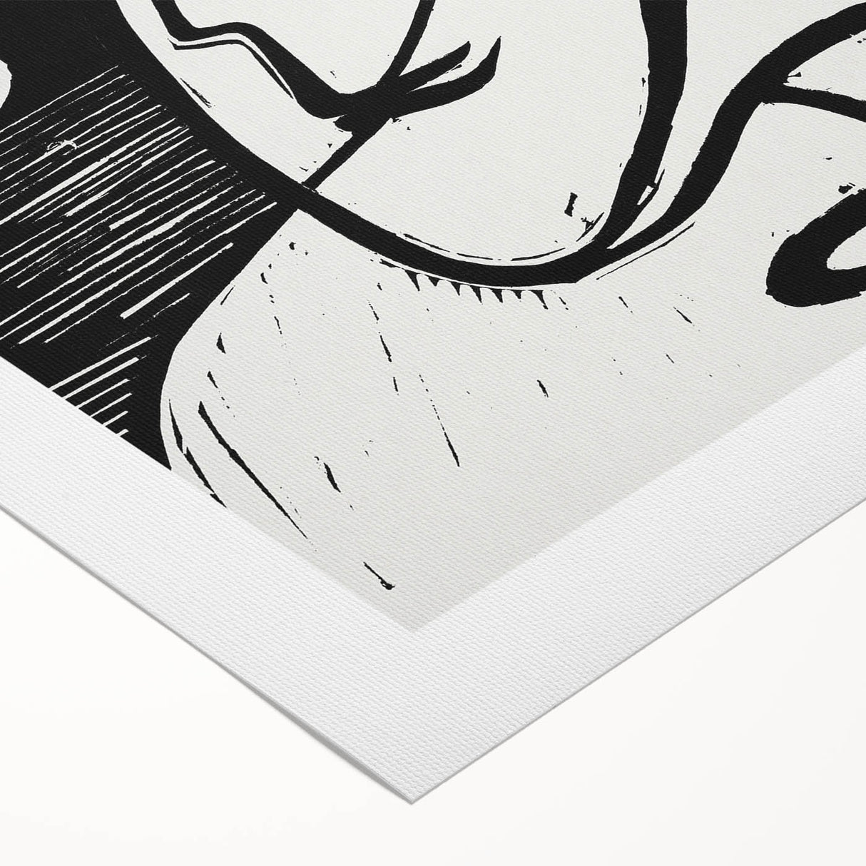 Expressionist Art: The Kiss | Bold Black-and-White Kirchner Print