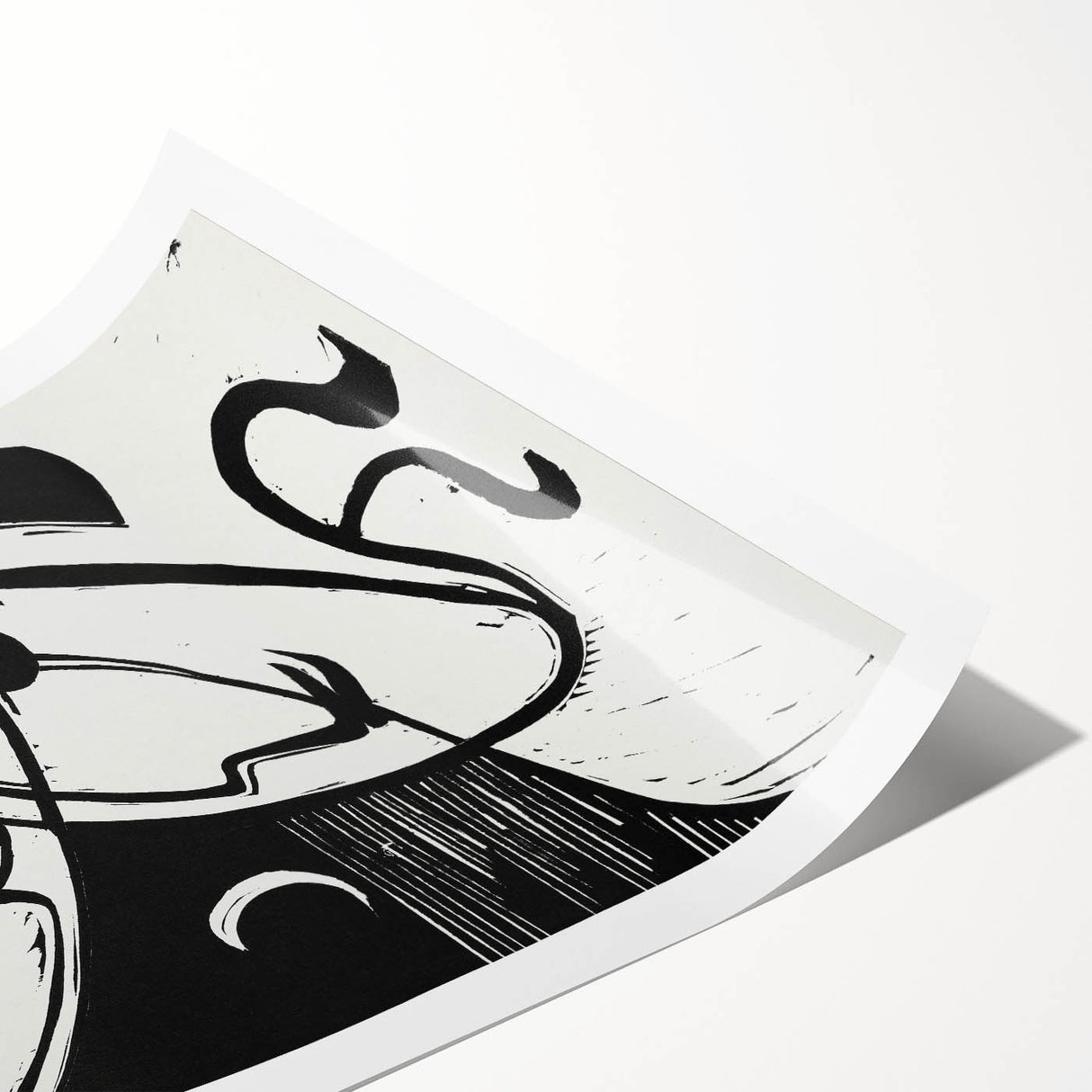 Expressionist Art: The Kiss | Bold Black-and-White Kirchner Print