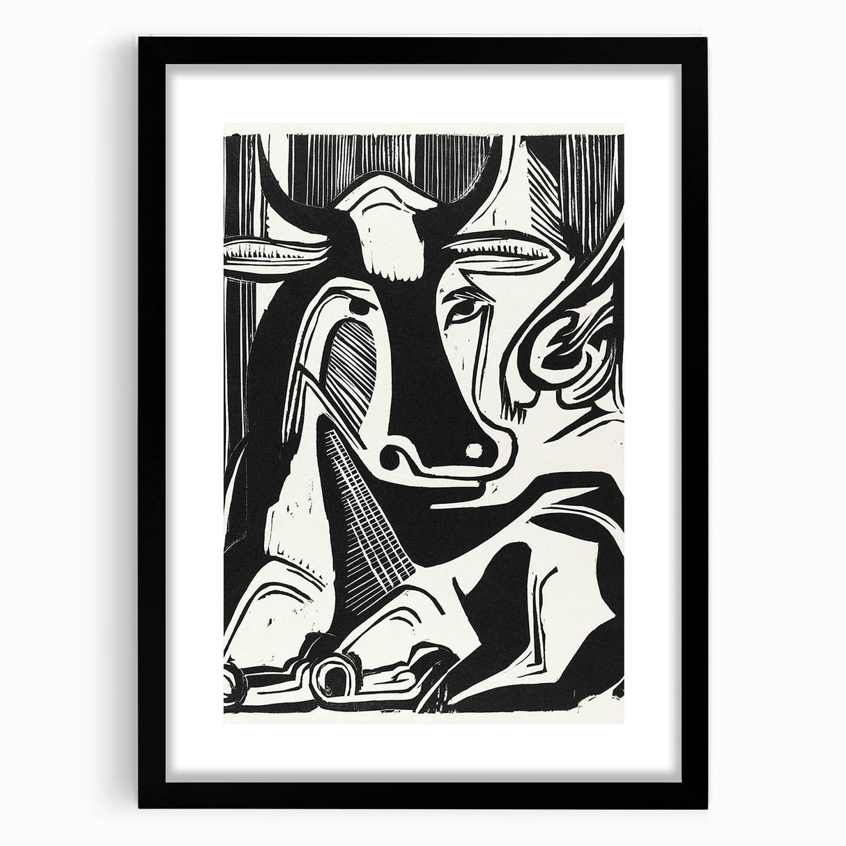 Expressionist Art: The Large Cow Lying Down | Bold Kirchner Print