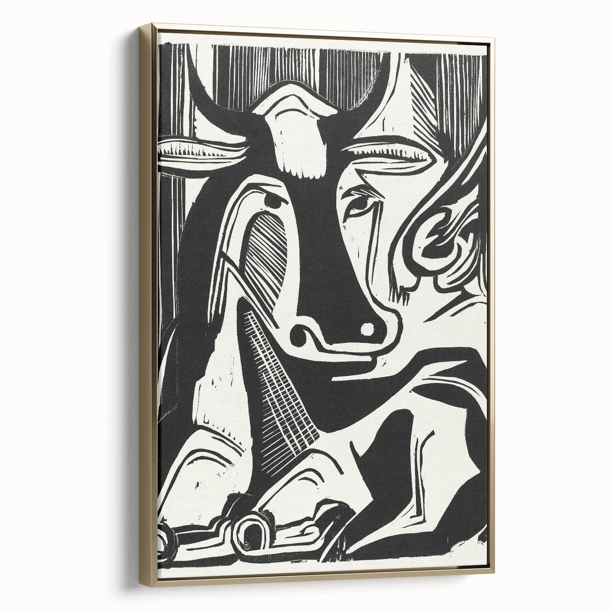 Expressionist Art: The Large Cow Lying Down | Bold Kirchner Print