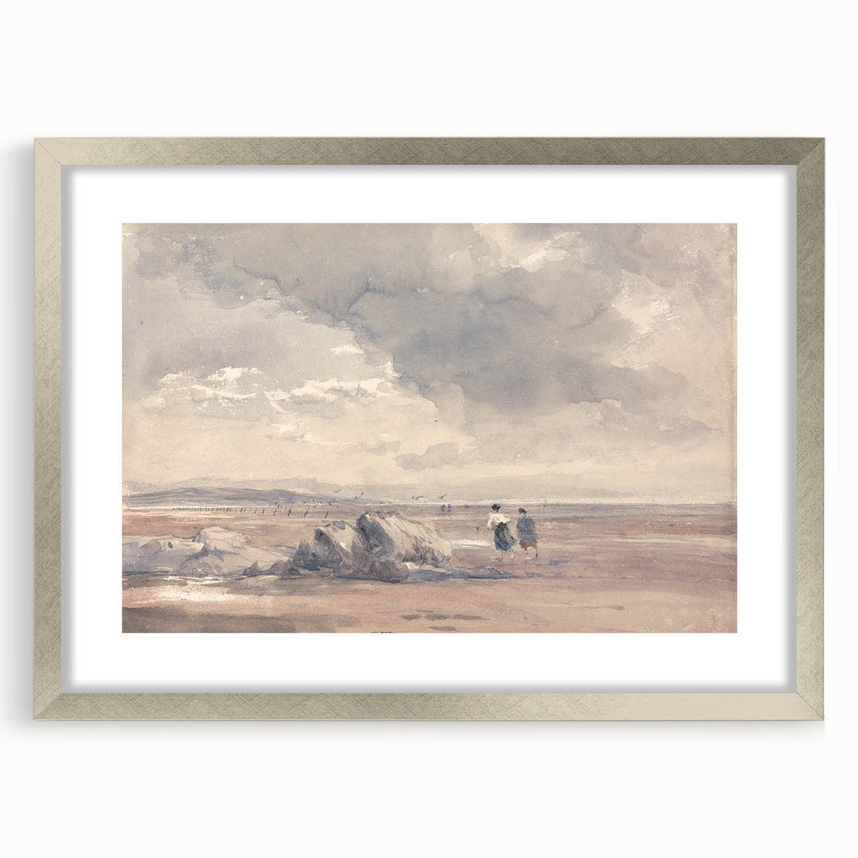 Romanticism Art: On Lancaster Sands at Low Tide Wall Art