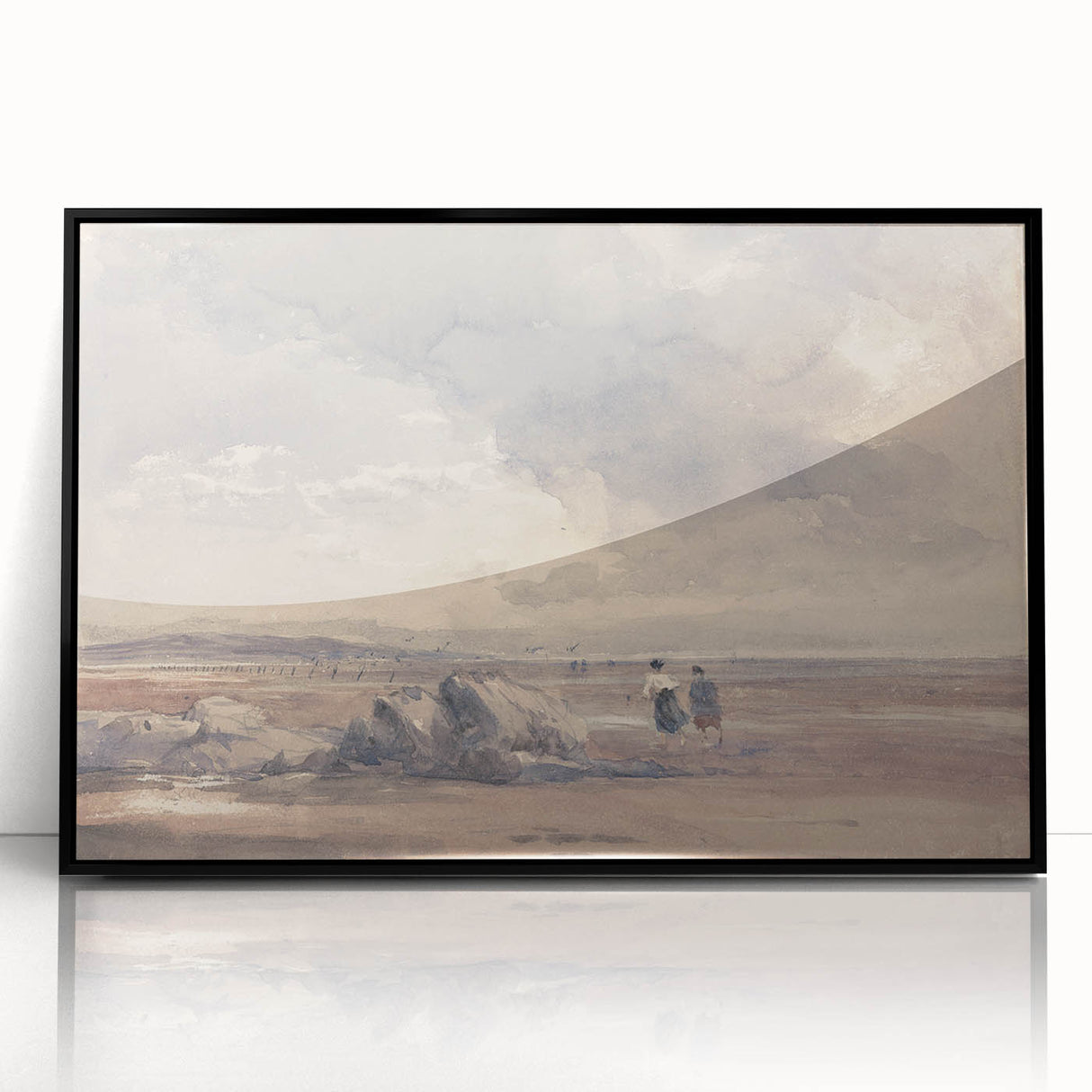 Romanticism Art: On Lancaster Sands at Low Tide Wall Art