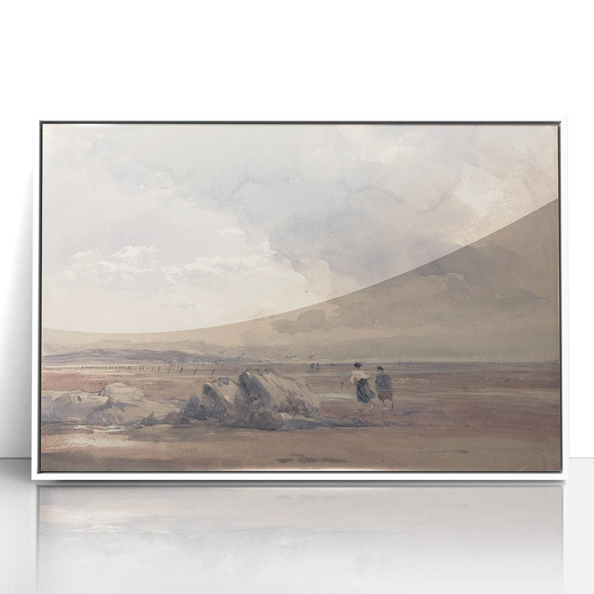 Romanticism Art: On Lancaster Sands at Low Tide Wall Art