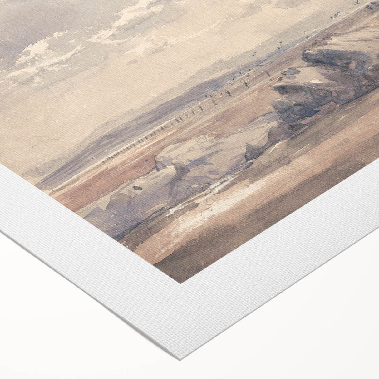 Romanticism Art: On Lancaster Sands at Low Tide Wall Art