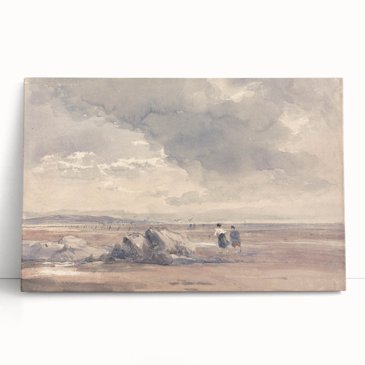 Romanticism Art: On Lancaster Sands at Low Tide Wall Art