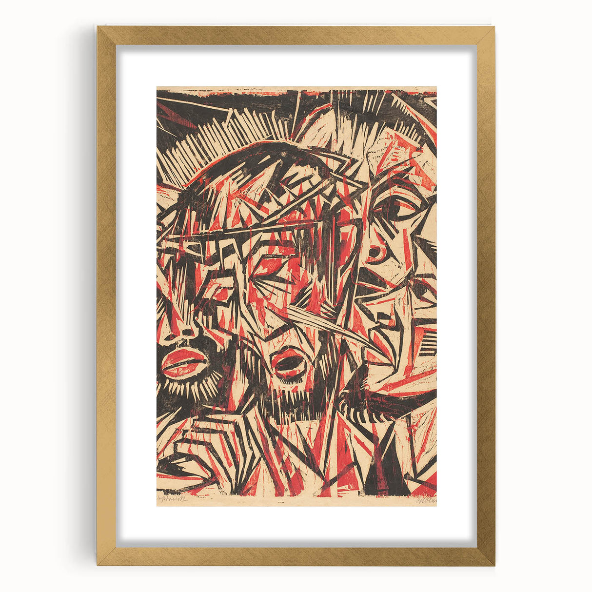 Expressionist Art: The Mocking of Christ | Powerful Otto Lange Print