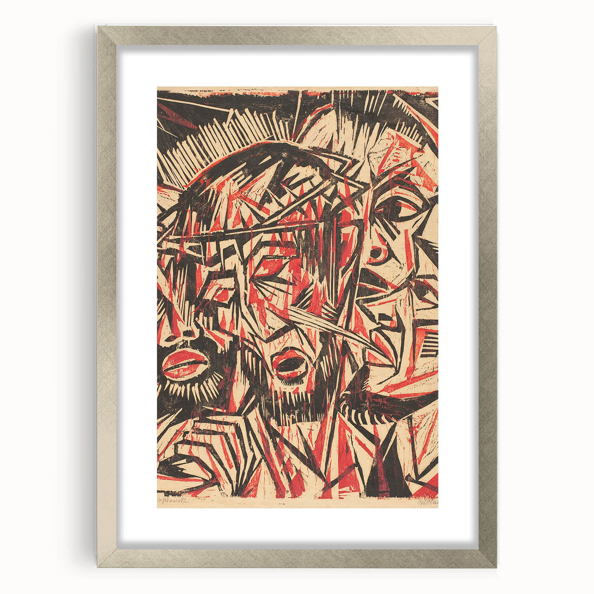 Expressionist Art: The Mocking of Christ | Powerful Otto Lange Print