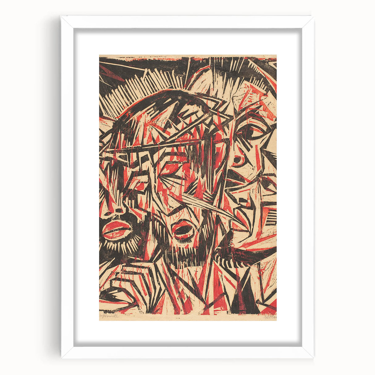 Expressionist Art: The Mocking of Christ | Powerful Otto Lange Print