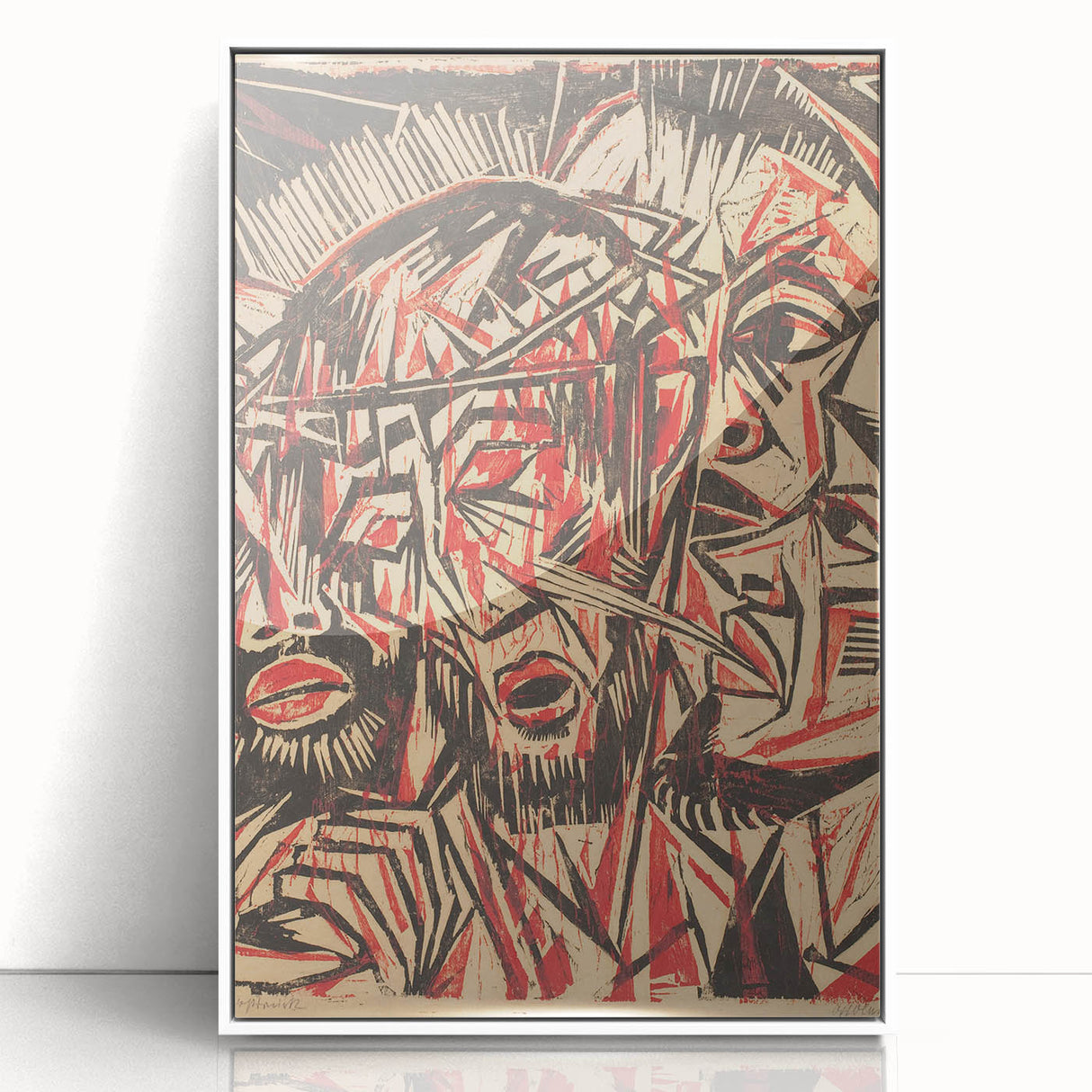Expressionist Art: The Mocking of Christ | Powerful Otto Lange Print