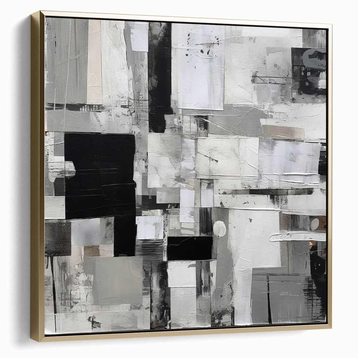 Geometric Black and White Abstract Bedroom Wall Art – Framed & Canvas