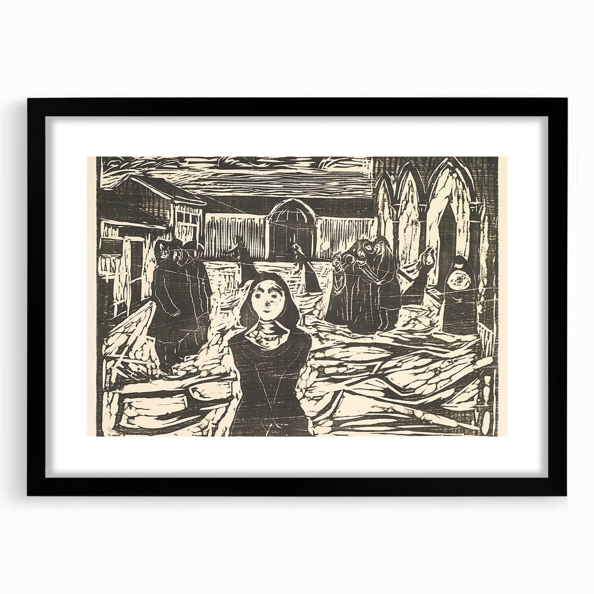 Expressionist Art: The Pretenders | Bold Edvard Munch Black Print