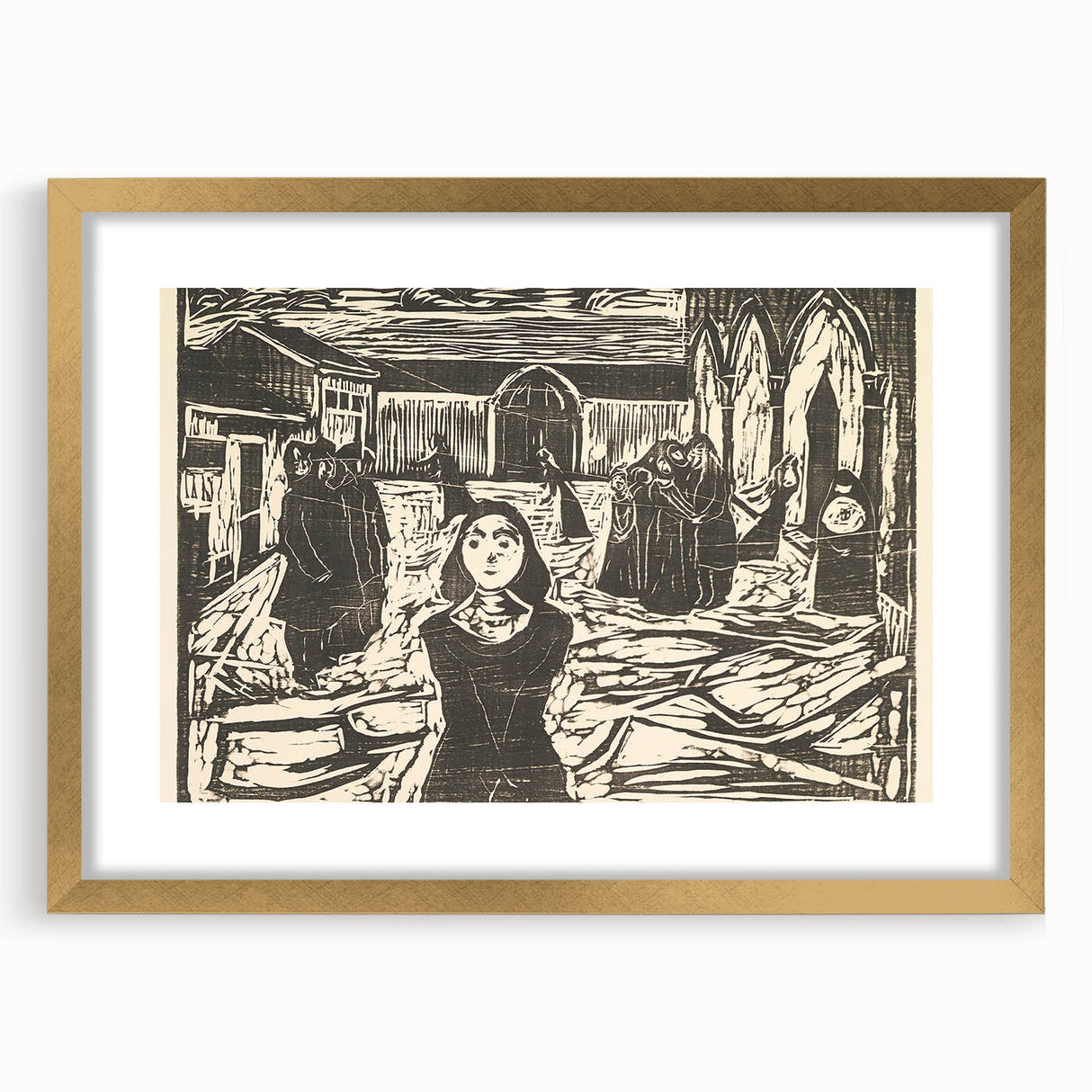 Expressionist Art: The Pretenders | Bold Edvard Munch Black Print