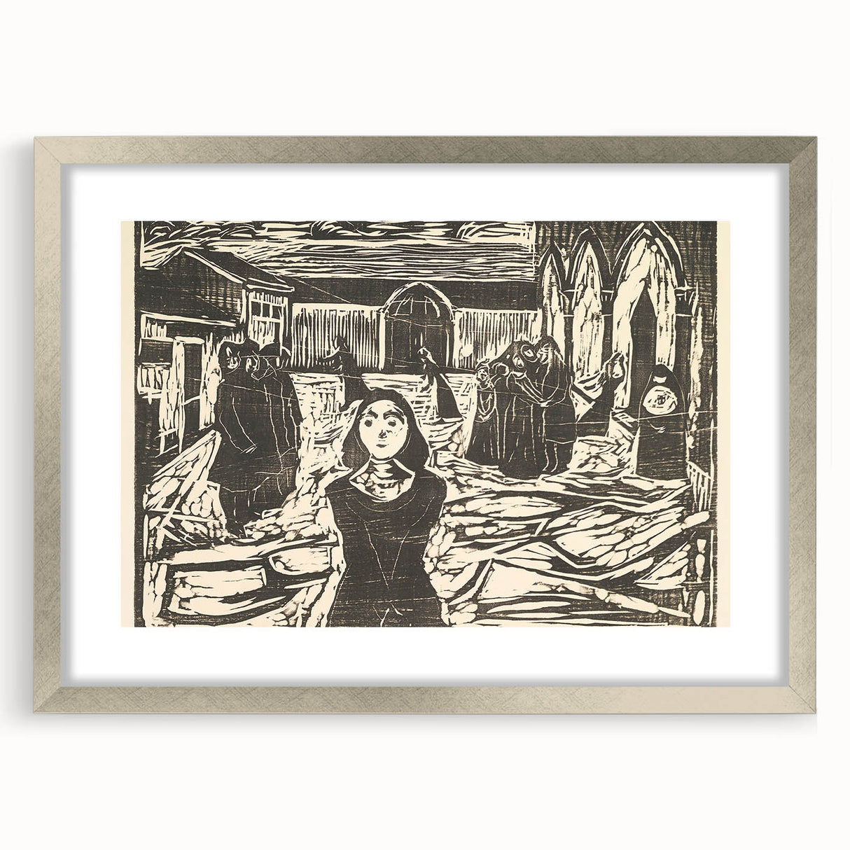 Expressionist Art: The Pretenders | Bold Edvard Munch Black Print