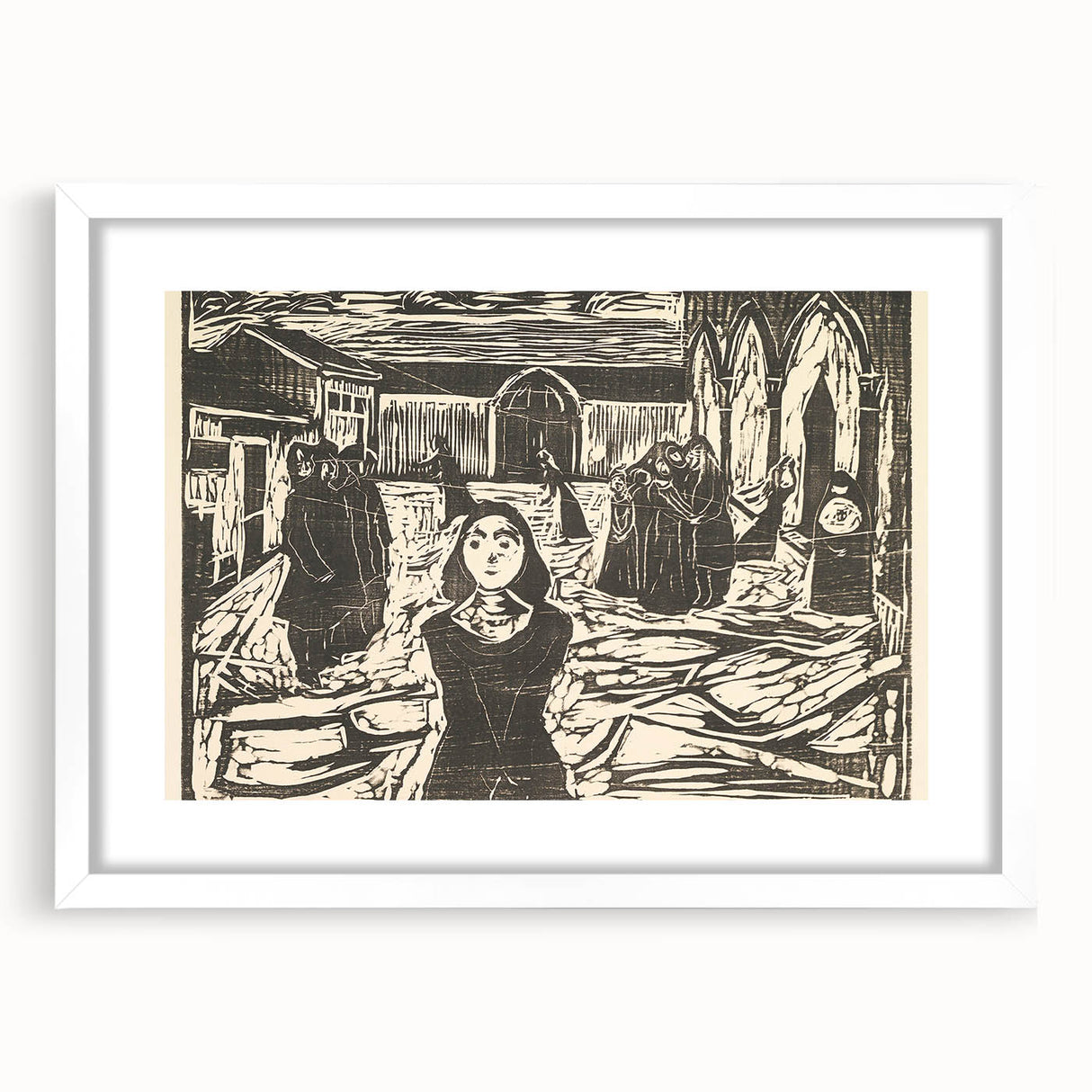 Expressionist Art: The Pretenders | Bold Edvard Munch Black Print
